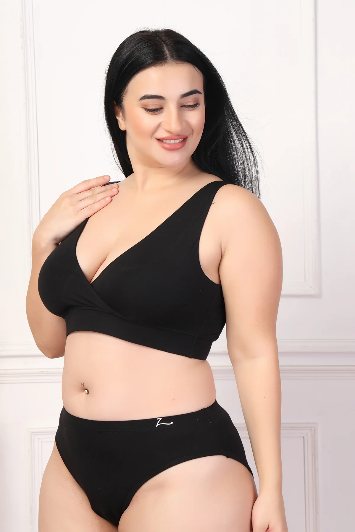247 (Upgraded) Black Modal Padded Maternity Feeding Bra - Image 16