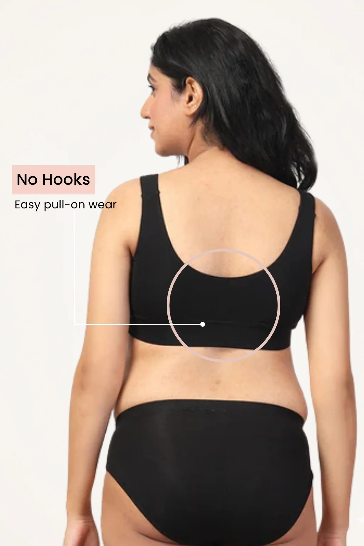 247 (Upgraded) Black Modal Padded Maternity Feeding Bra - Image 6