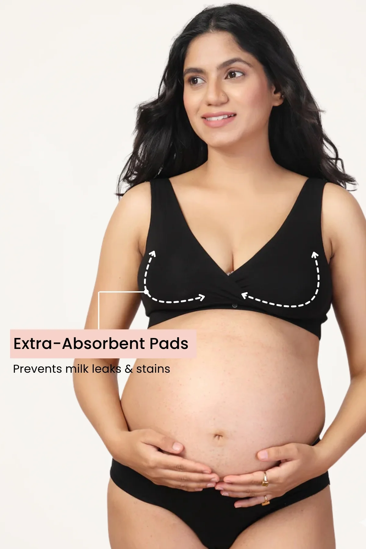 247 (Upgraded) Black Modal Padded Maternity Feeding Bra - Image 7
