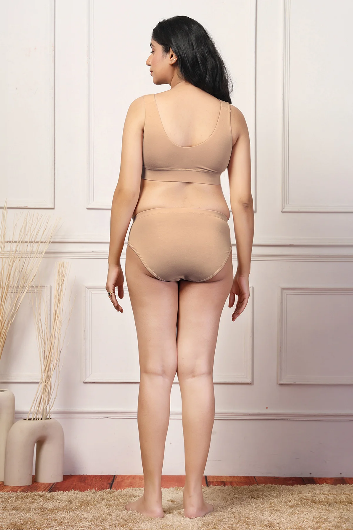 247 (Upgraded) Dark Skin Modal Padded Maternity Feeding Bra - Image 10