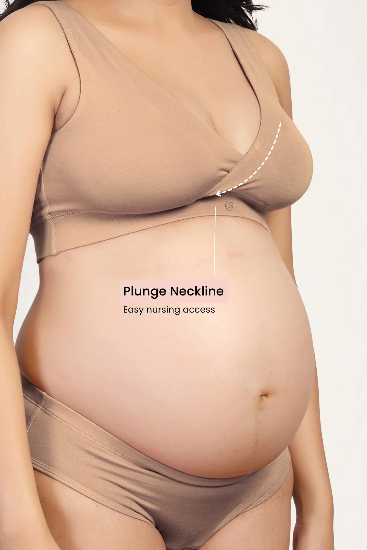 247 (Upgraded) Dark Skin Modal Padded Maternity Feeding Bra - Image 4