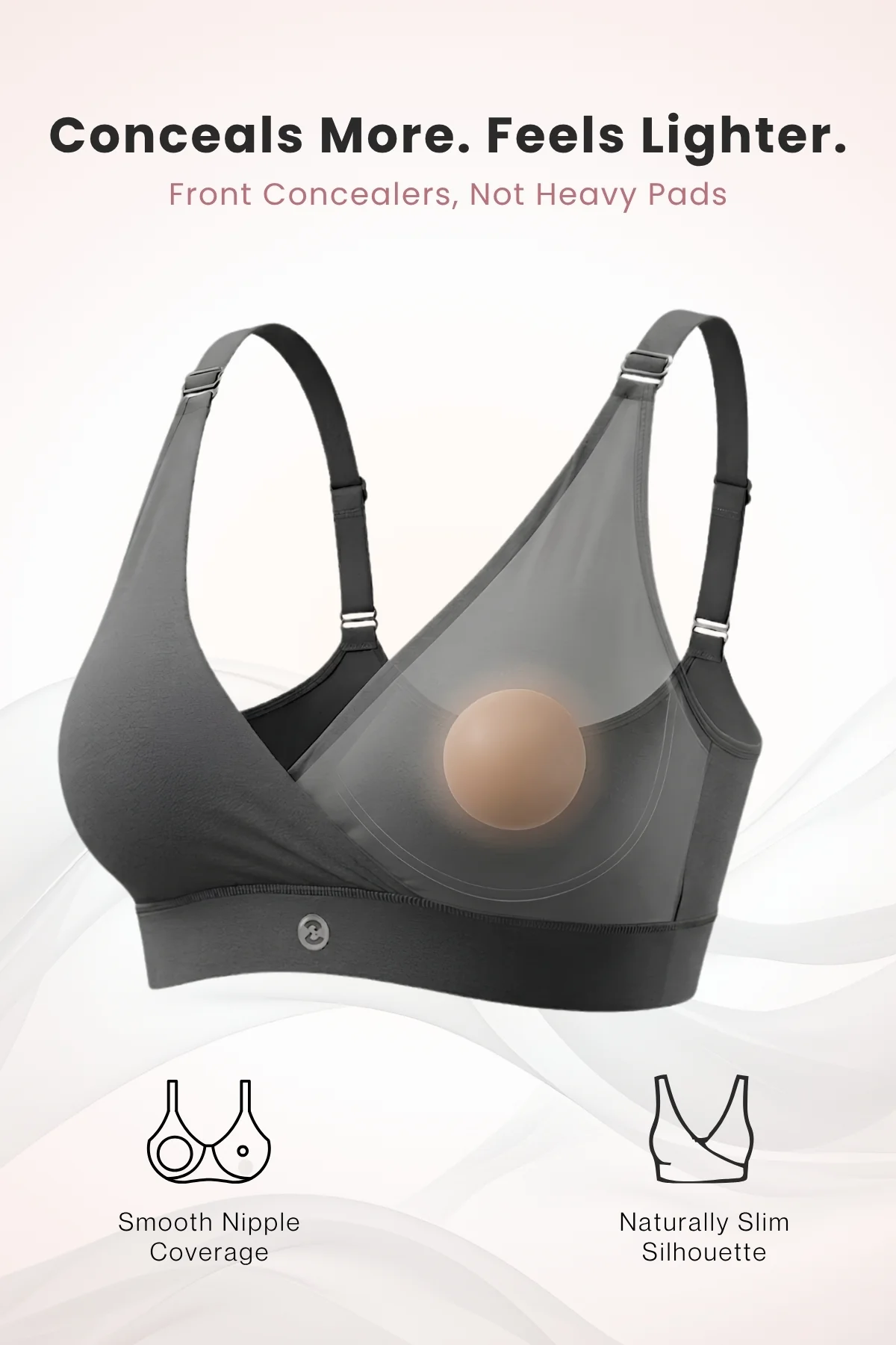 247 Extra Support Cotton Feeding Bra with Adjuster - Skin - Image 3