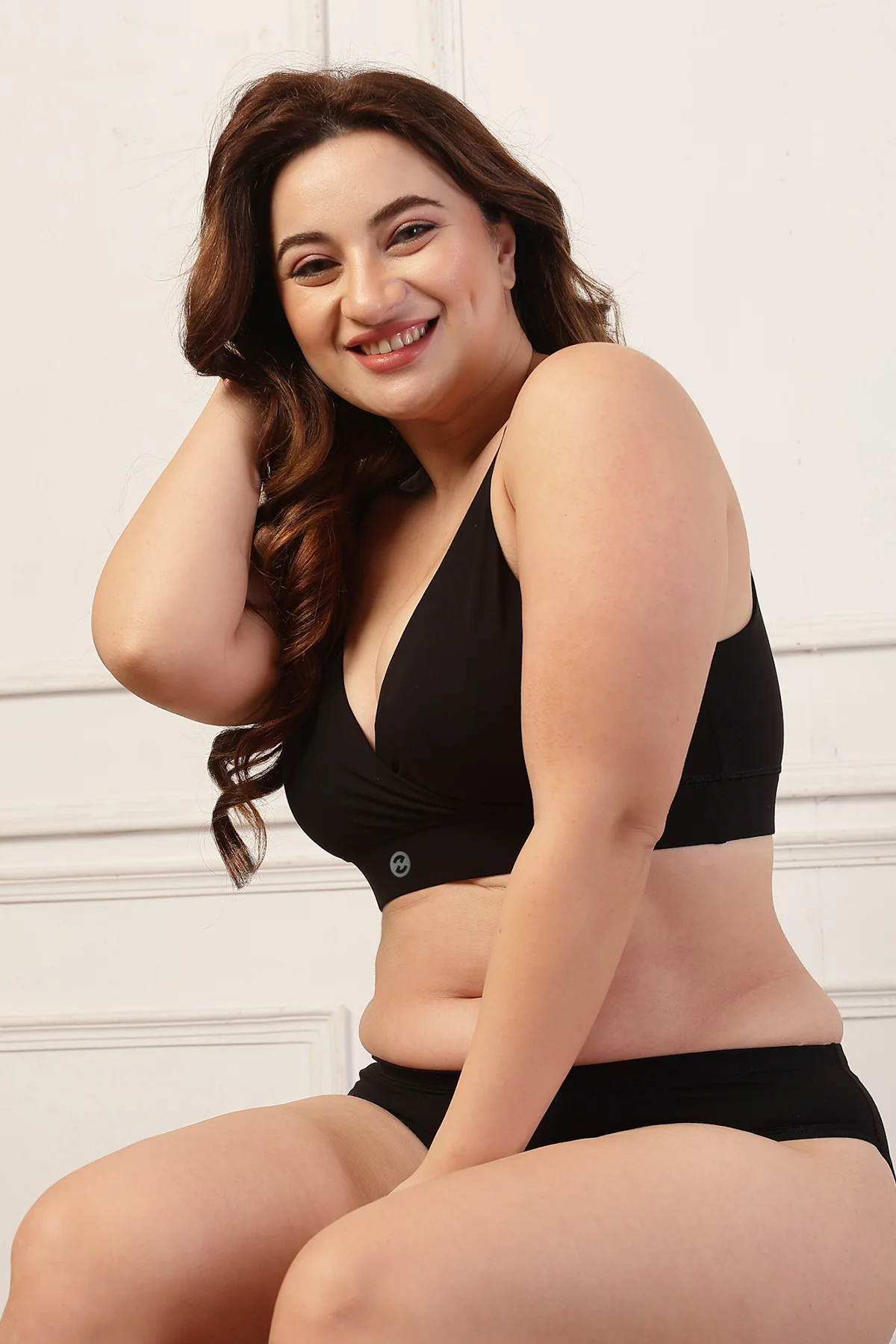 247 Extra Support Cotton Feeding Bra with Adjuster - Black - Image 16