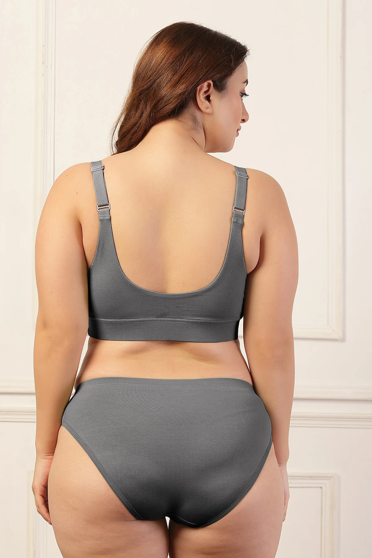 247 Extra Support Cotton Feeding Bra with Adjuster - Dark Grey - Image 11