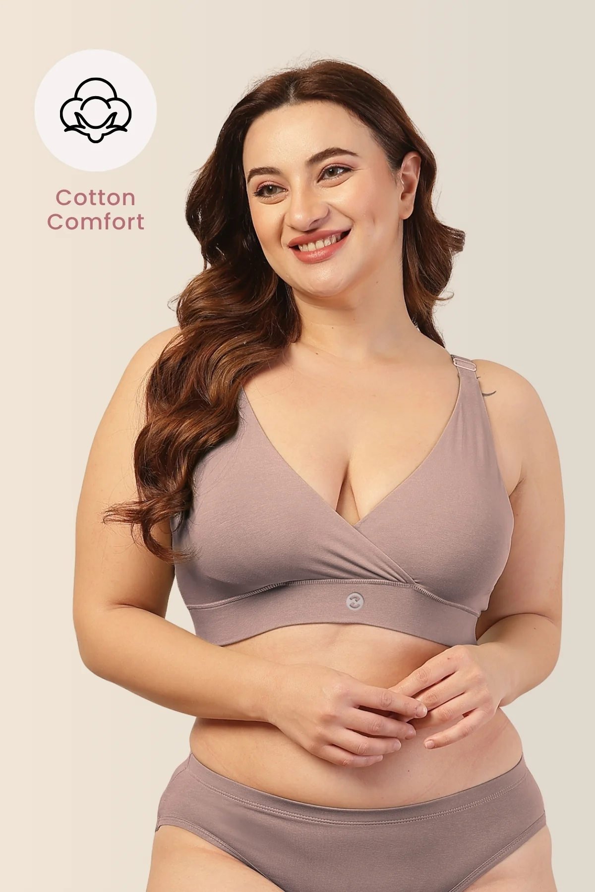 247 Extra Support Cotton Feeding Bra with Adjuster - Dark Skin - Image 13