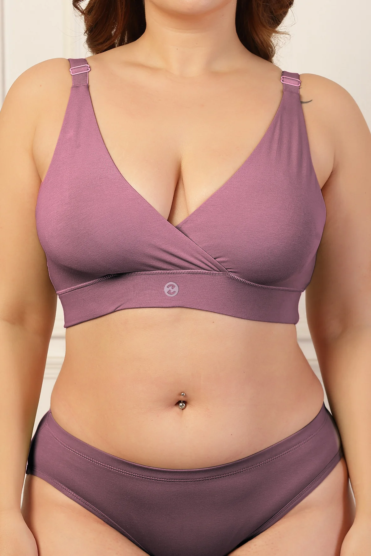 247 Extra Support Cotton Feeding Bra with Adjuster - Lilac - Image 13