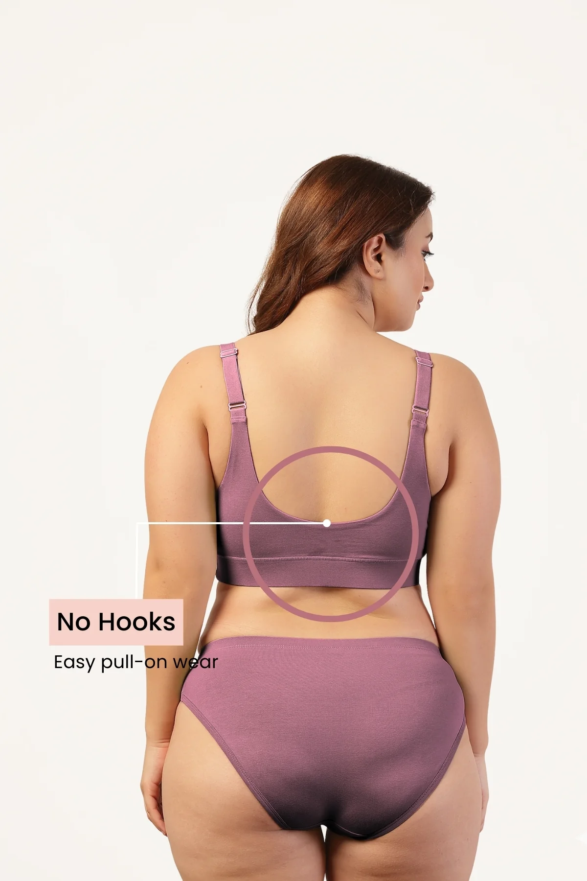 247 Extra Support Cotton Feeding Bra with Adjuster - Lilac - Image 4