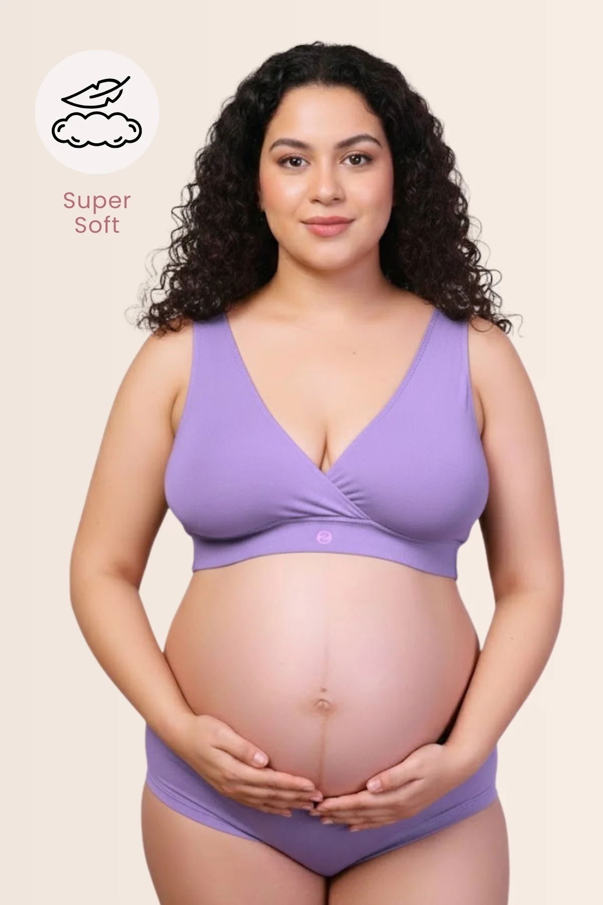 247 (Upgraded) Lavender Modal Padded Maternity Feeding Bra - Image 10