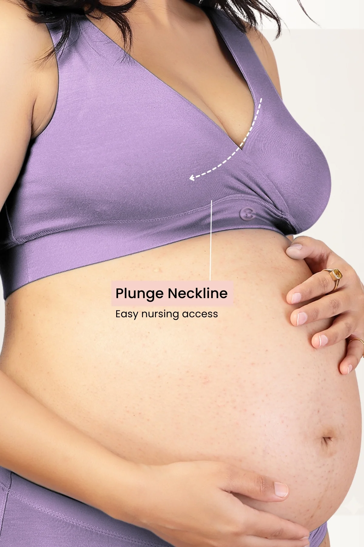 247 (Upgraded) Lavender Modal Padded Maternity Feeding Bra - Image 12