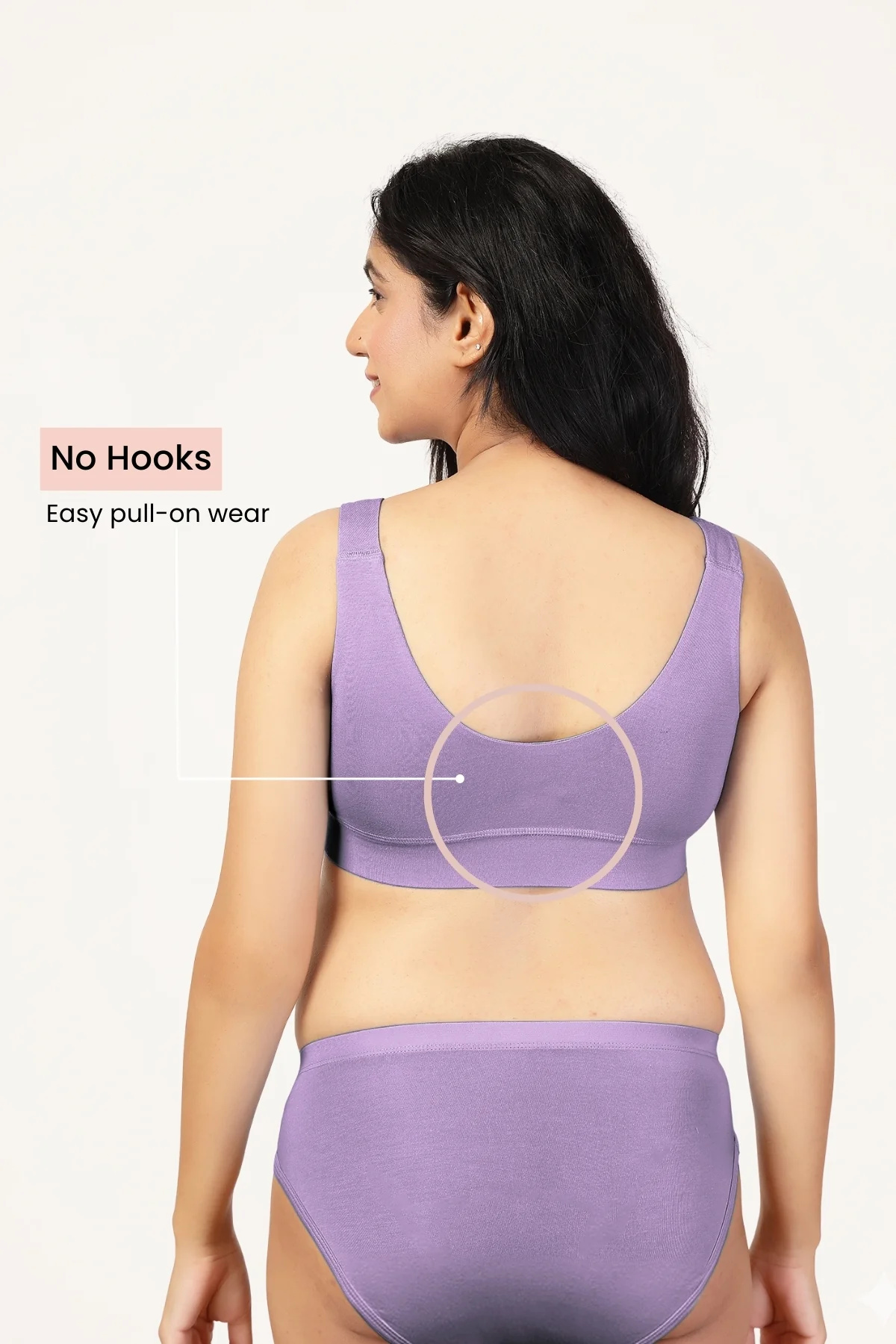 247 (Upgraded) Lavender Modal Padded Maternity Feeding Bra - Image 14