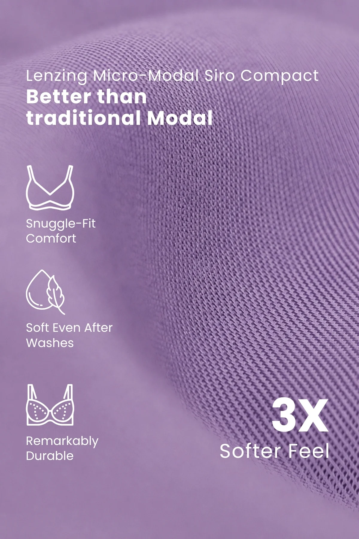247 (Upgraded) Lavender Modal Padded Maternity Feeding Bra - Image 5