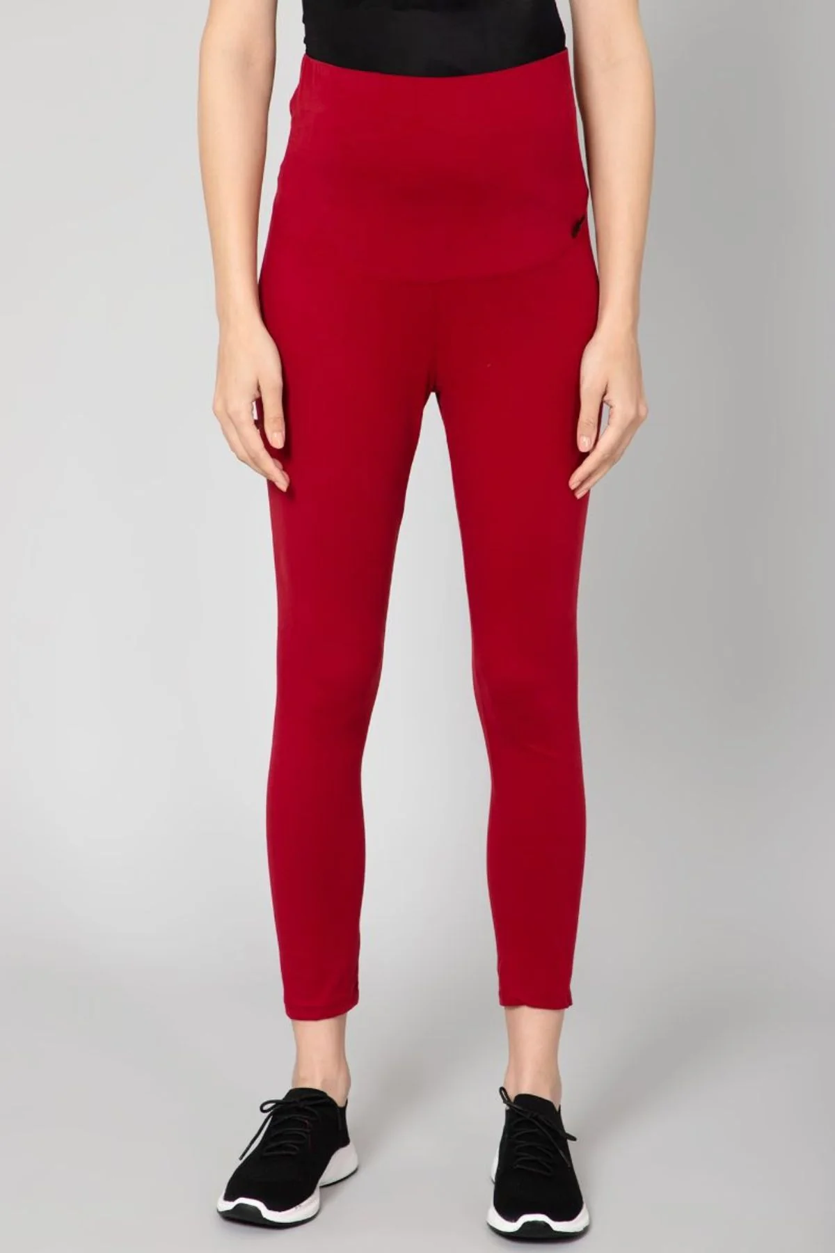 247 Zactive Maroon High Waisted Maternity Leggings