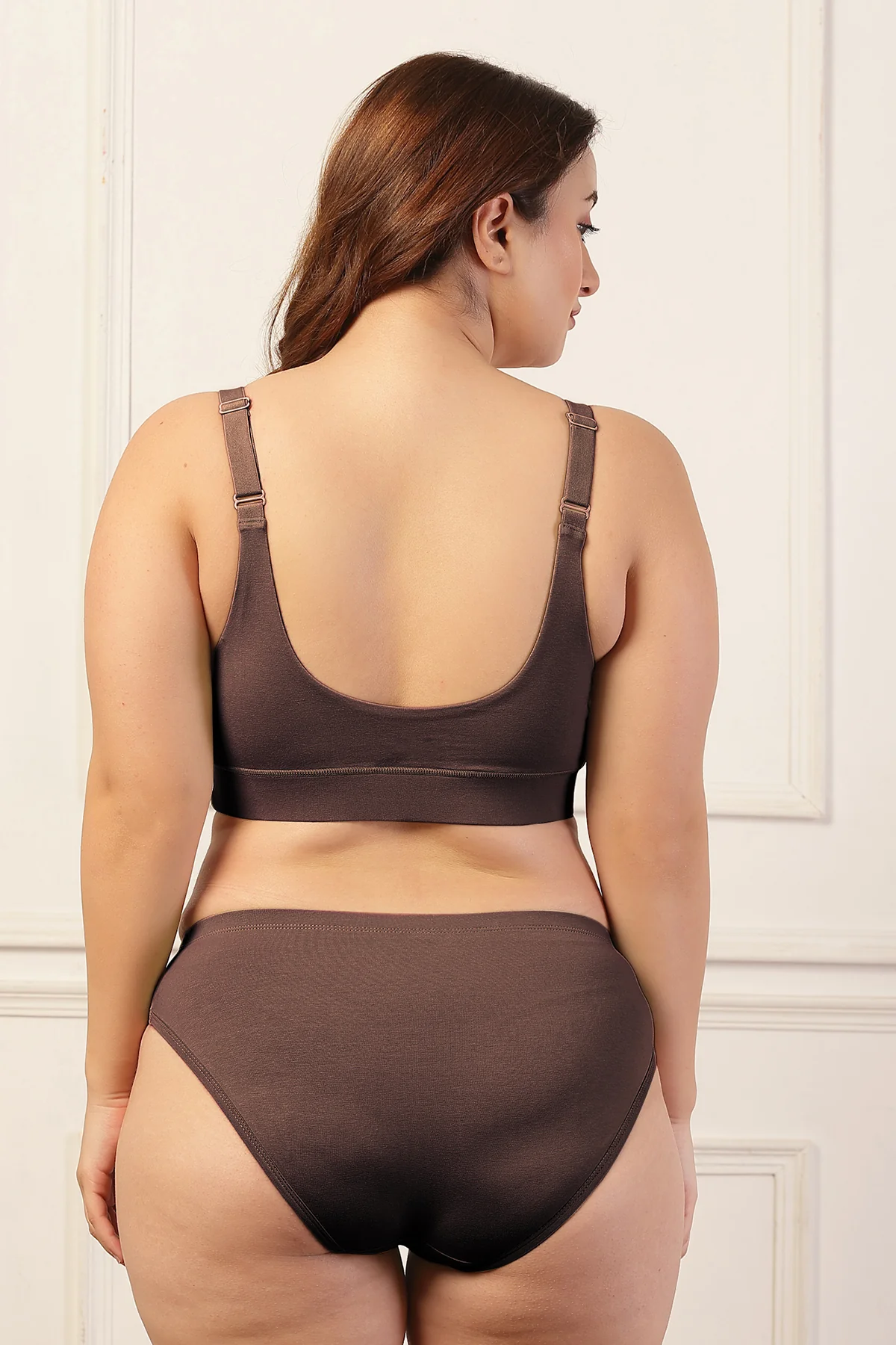 247 Pack Of 2 Extra Support Cotton Feeding Bra with Adjuster - (Pink, Brown) - Image 7