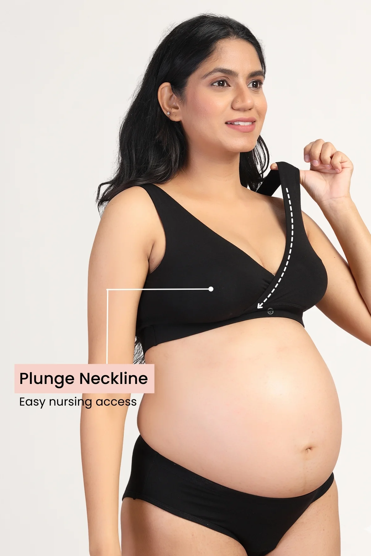 247 (Upgraded) Modal Padded Maternity Feeding Bra Pack of 3 ( Black ) - Image 5