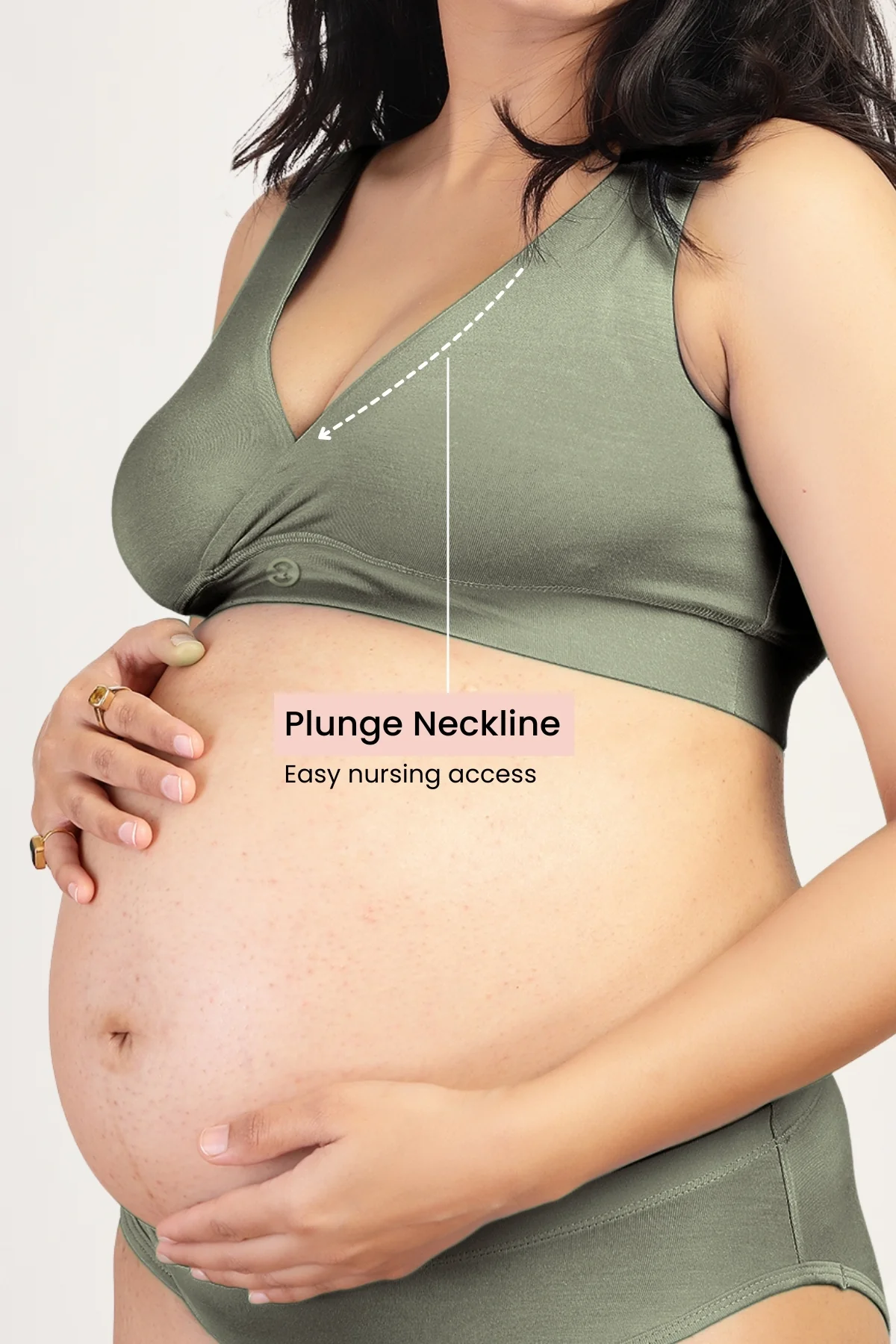247 (Upgraded) Matcha Modal Padded Maternity Feeding Bra - Image 4