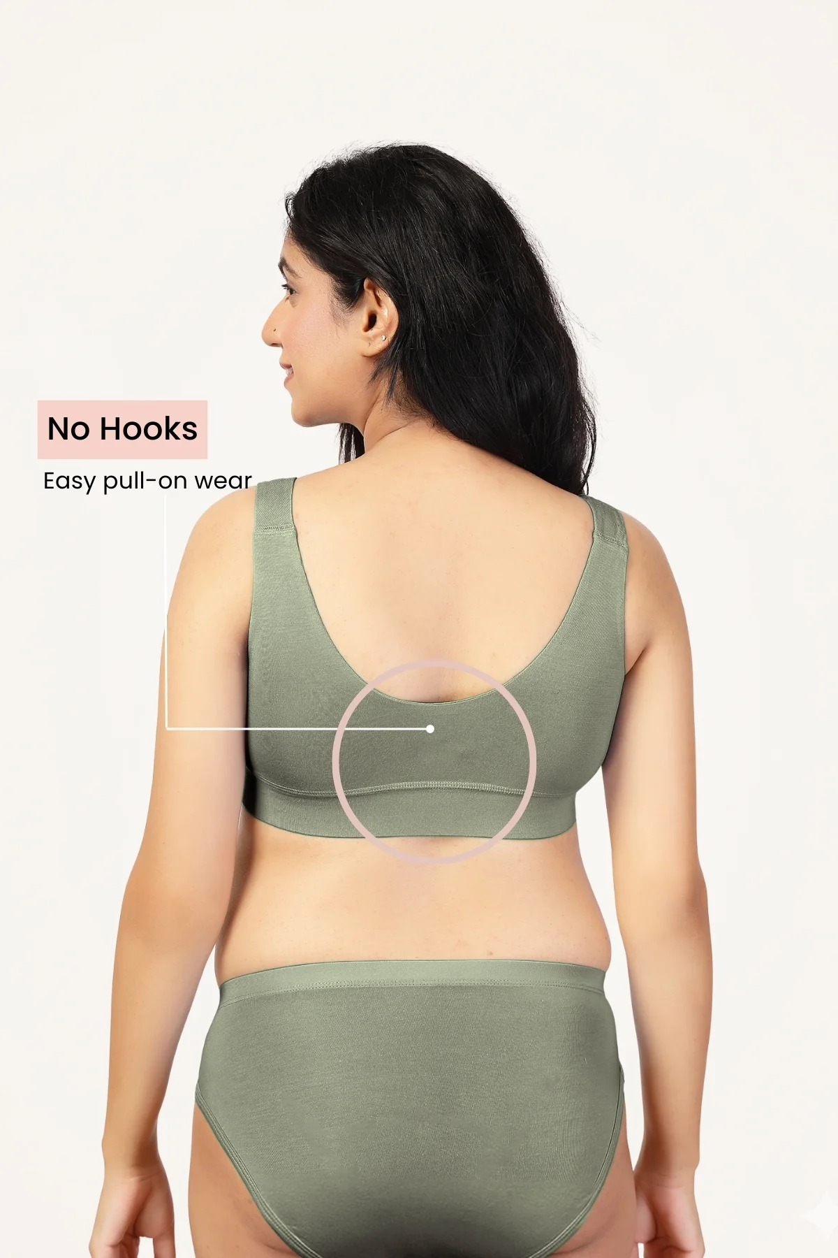247 (Upgraded) Matcha Modal Padded Maternity Feeding Bra - Image 6