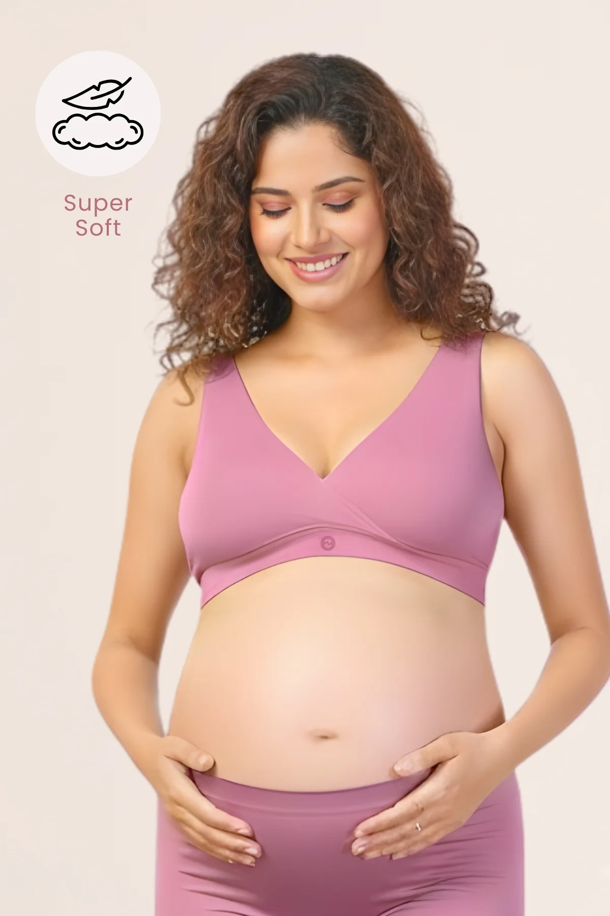 247 (Upgraded) Plumwine Modal Padded Maternity Feeding Bra