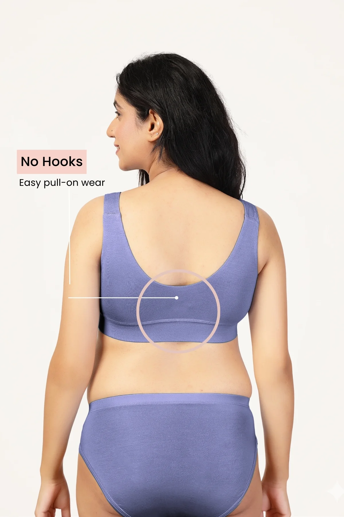 247 (Upgraded) Royal Blue Modal Padded Maternity Feeding Bra - Image 5