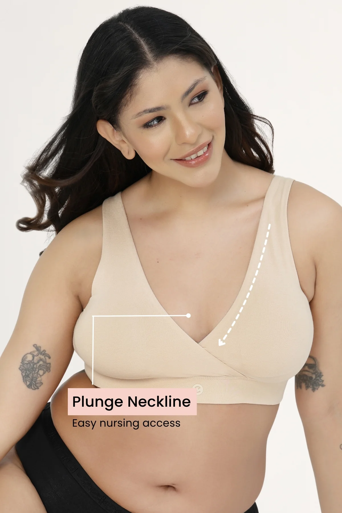 247 (Upgraded) Modal Padded Maternity Feeding Bra - Butter - Image 3