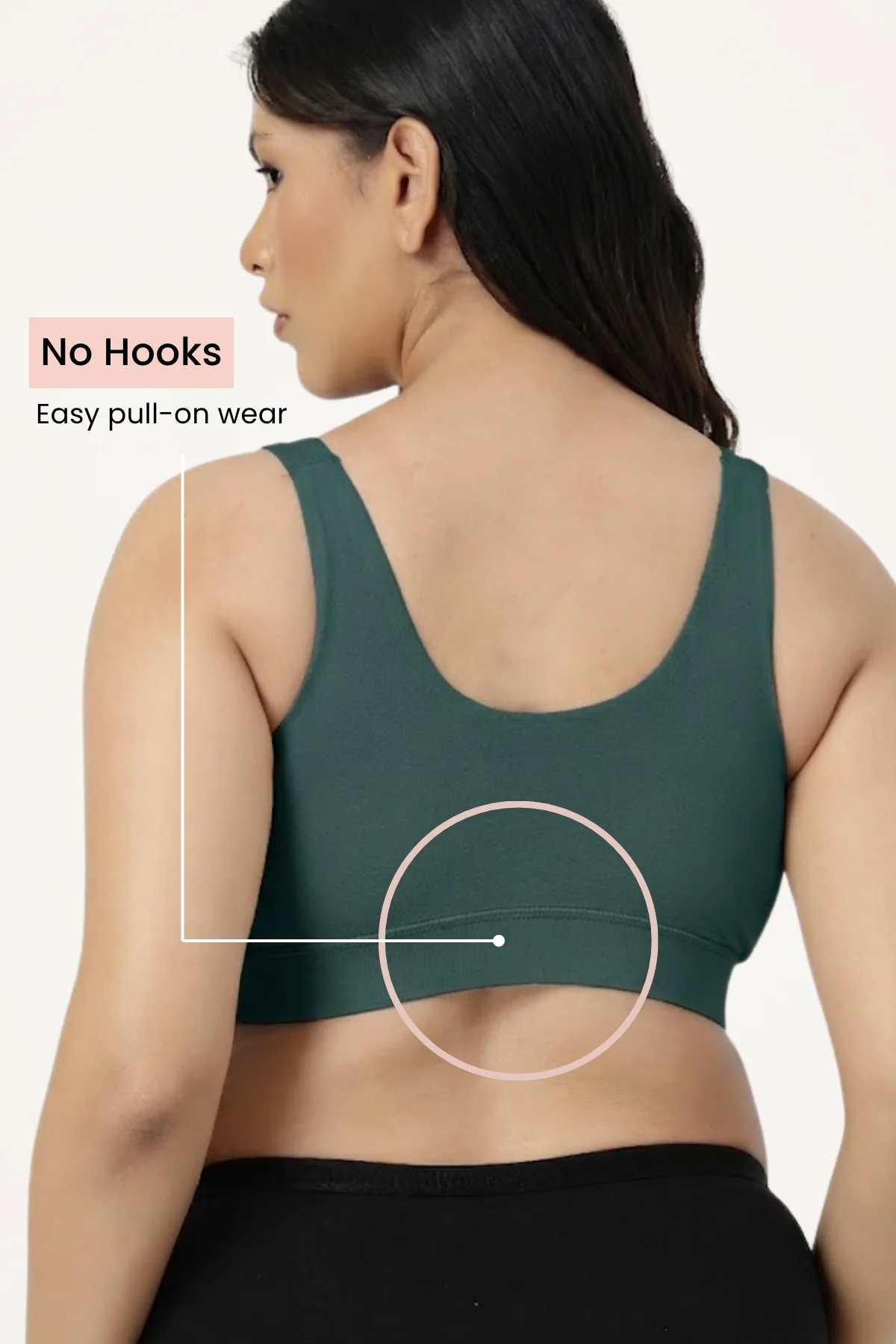 247 (Upgraded) Modal Padded Maternity Feeding Bra - Hunter Green - Image 5