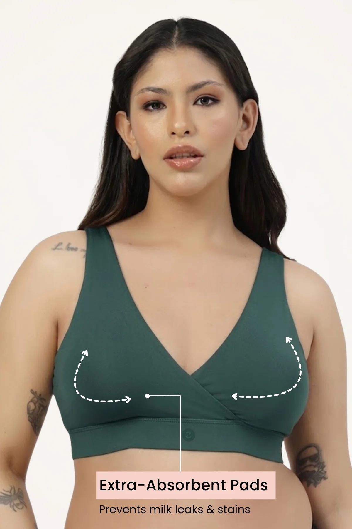 247 (Upgraded) Modal Padded Maternity Feeding Bra - Hunter Green - Image 6