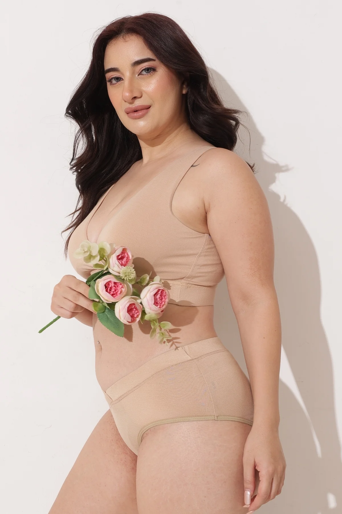 247 (Upgraded) Modal Padded Maternity Feeding Bra - Nude Almond - Image 10