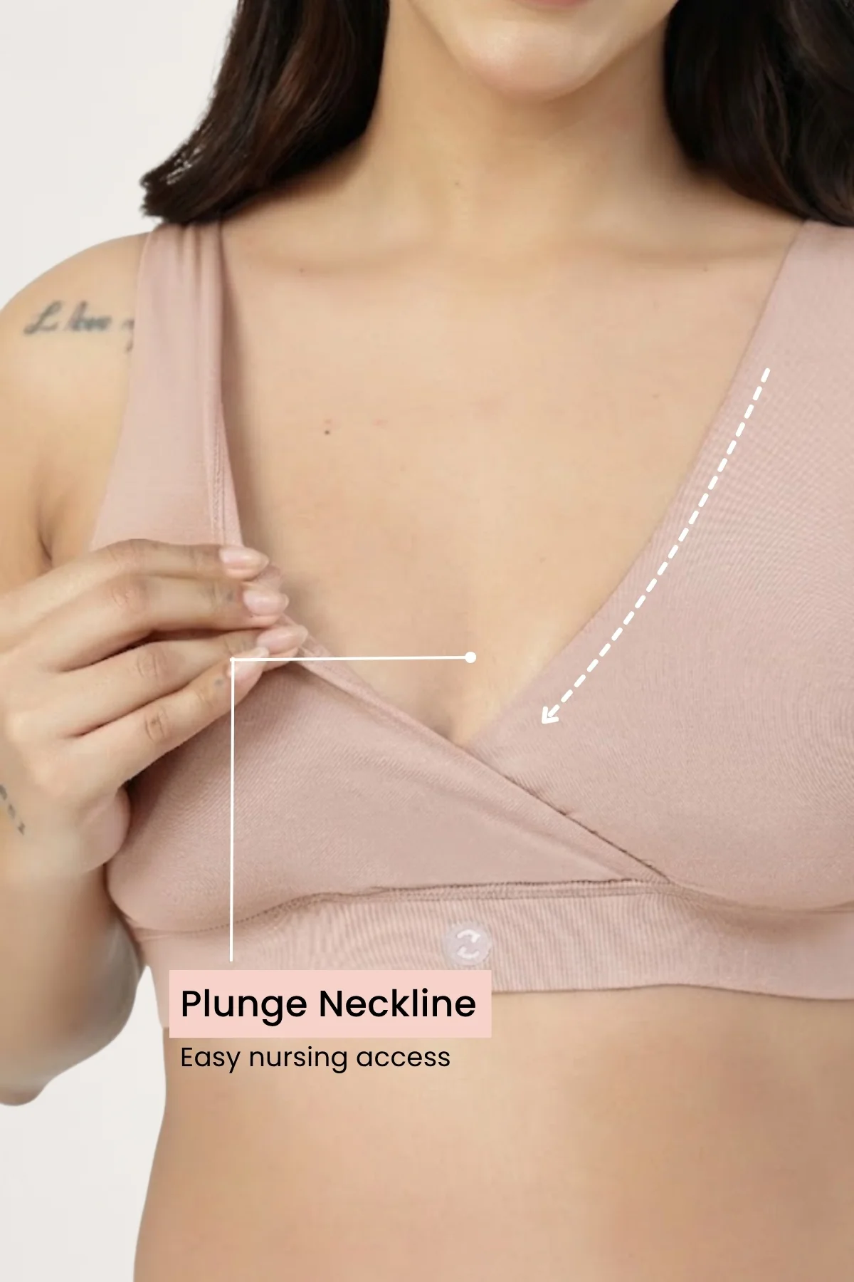 247 (Upgraded) Modal Padded Maternity Feeding Bra - Nude Almond - Image 13