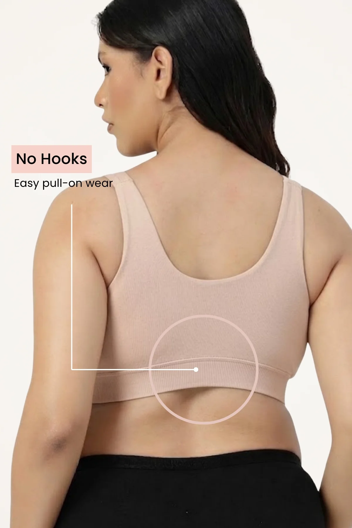 247 (Upgraded) Modal Padded Maternity Feeding Bra - Nude Almond - Image 15