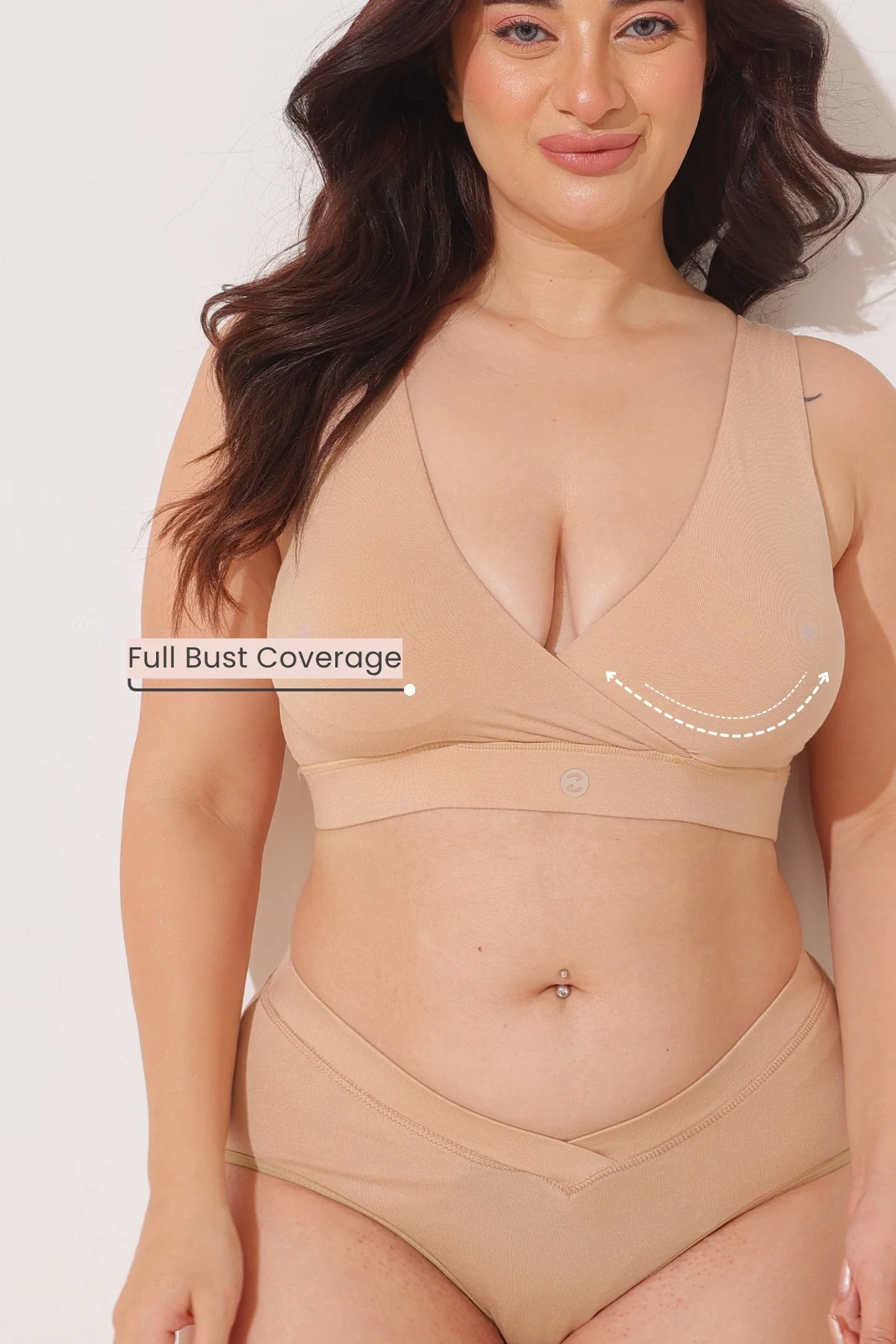 247 (Upgraded) Modal Padded Maternity Feeding Bra - Nude Almond - Image 7