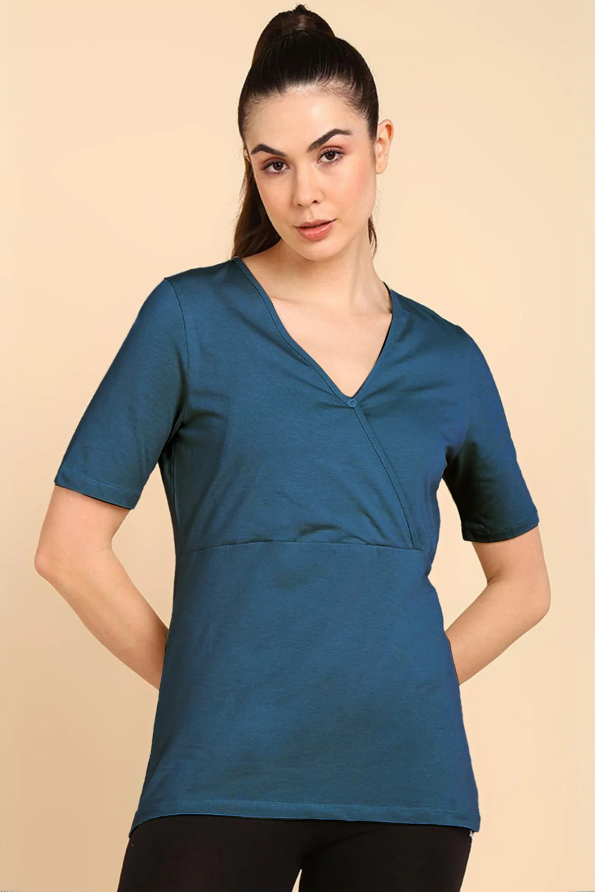 247 Zactive™ Airforce Zipless Maternity Feeding Top - Image 3