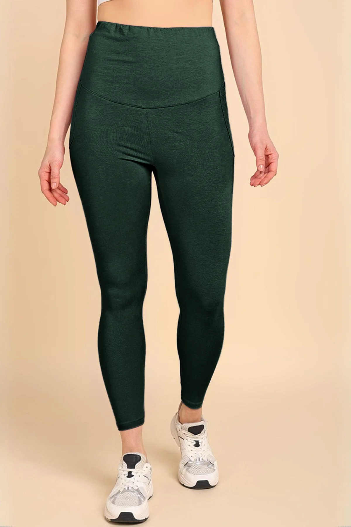 247 Zactive™ Bottle Green High Waist Leggings (Pregnancy & Postpartum)