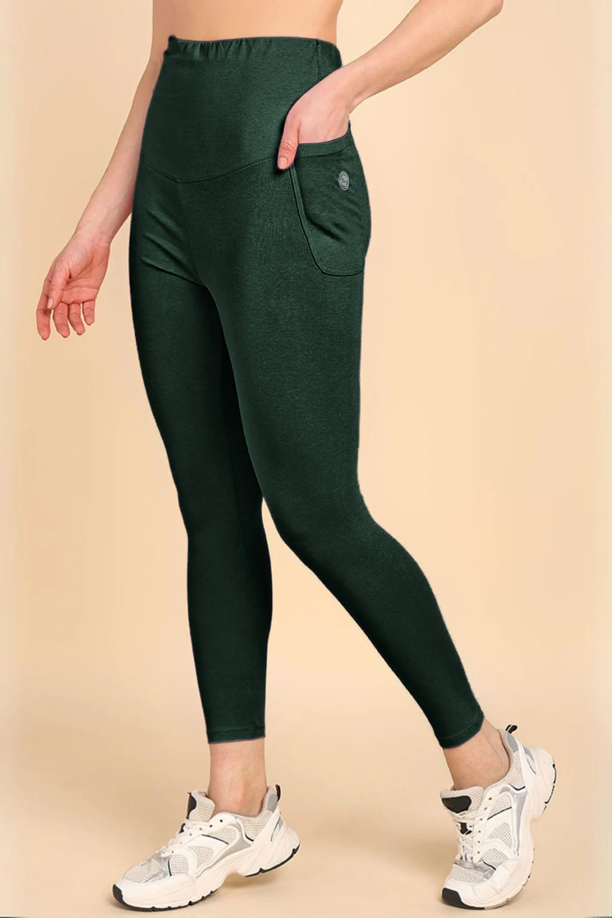 247 Zactive™ Bottle Green High Waist Leggings (Pregnancy & Postpartum) - Image 5