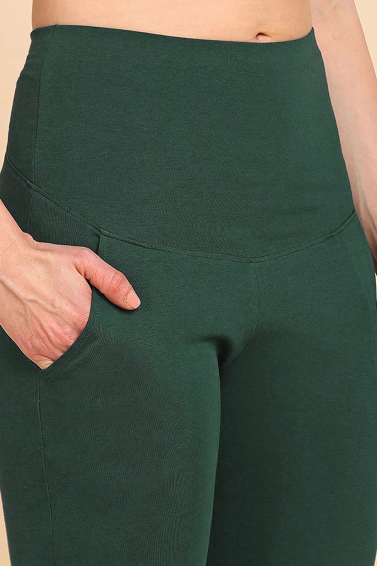 247 Zactive™ Bottle Green High Waist Trousers (Pregnancy & Postpartum) - Image 6