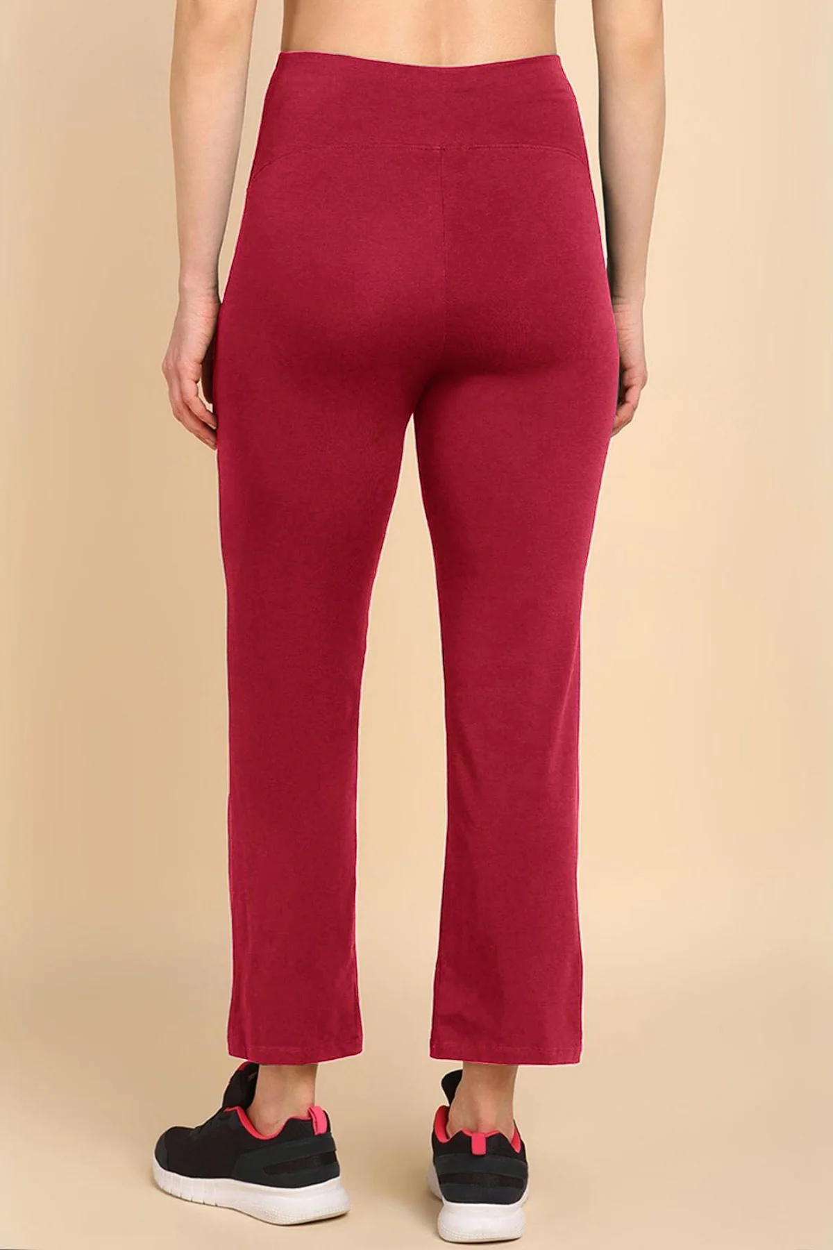 247 Zactive™ Deep Red High Waist Trousers (Pregnancy & Postpartum) - Image 3