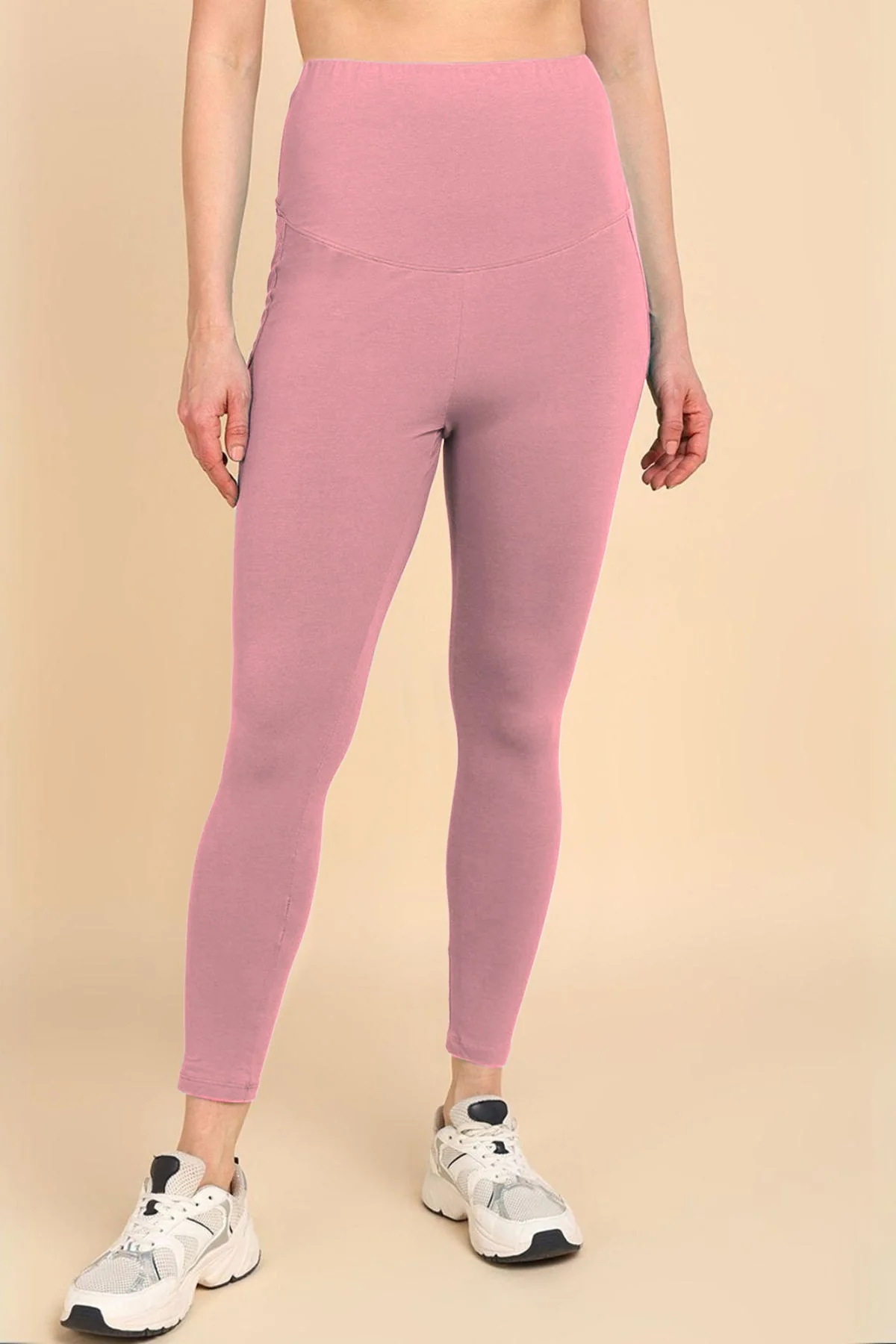 247 Zactive™ Deep Salmon High Waist Leggings (Pregnancy & Postpartum) - Image 6