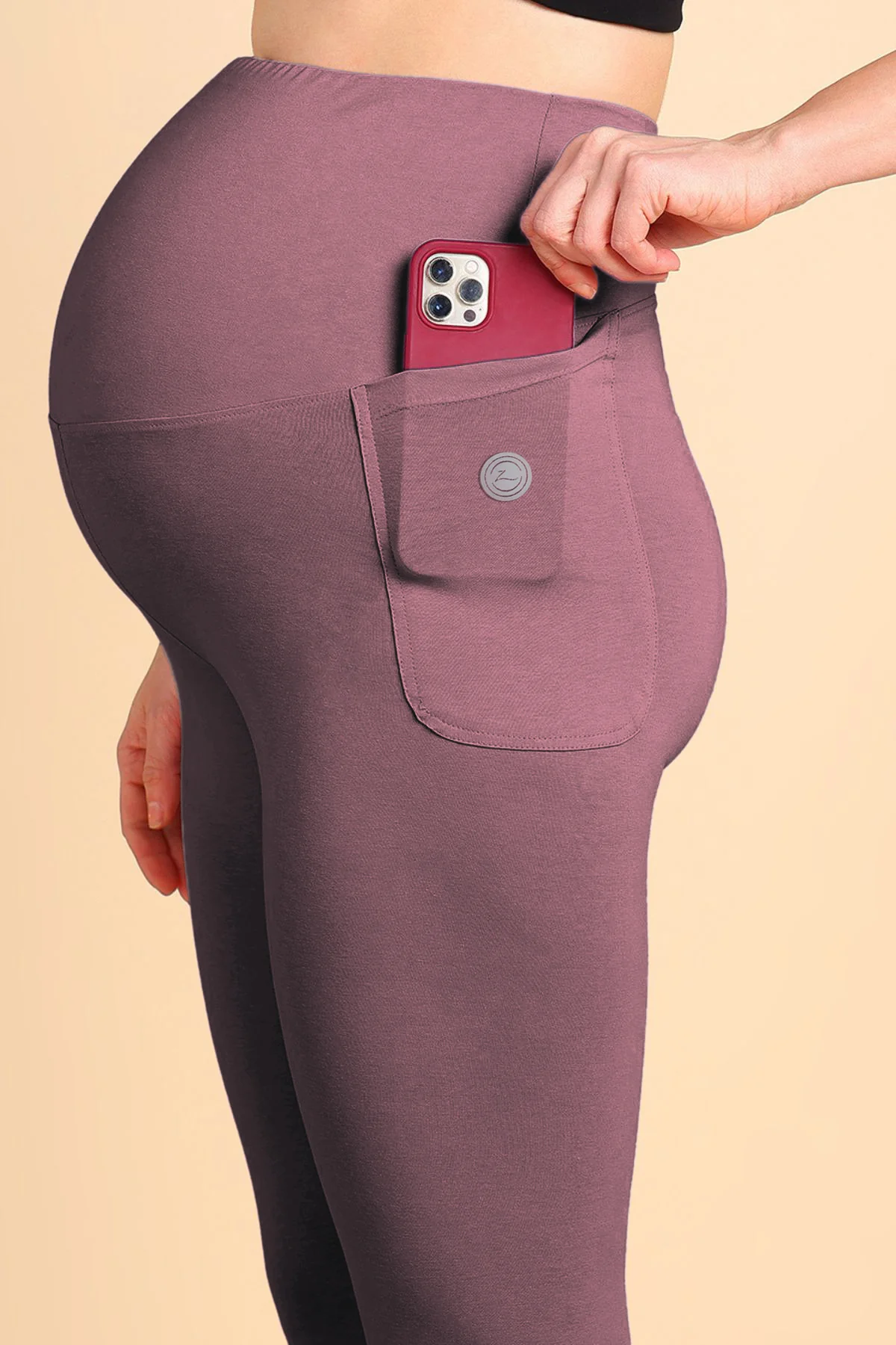 247 Zactive™ Deep Woodrose High Waist Leggings (Pregnancy & Postpartum)