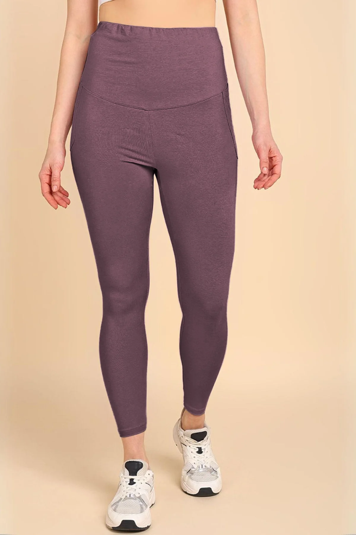 247 Zactive™ Deep Woodrose High Waist Leggings (Pregnancy & Postpartum) - Image 2
