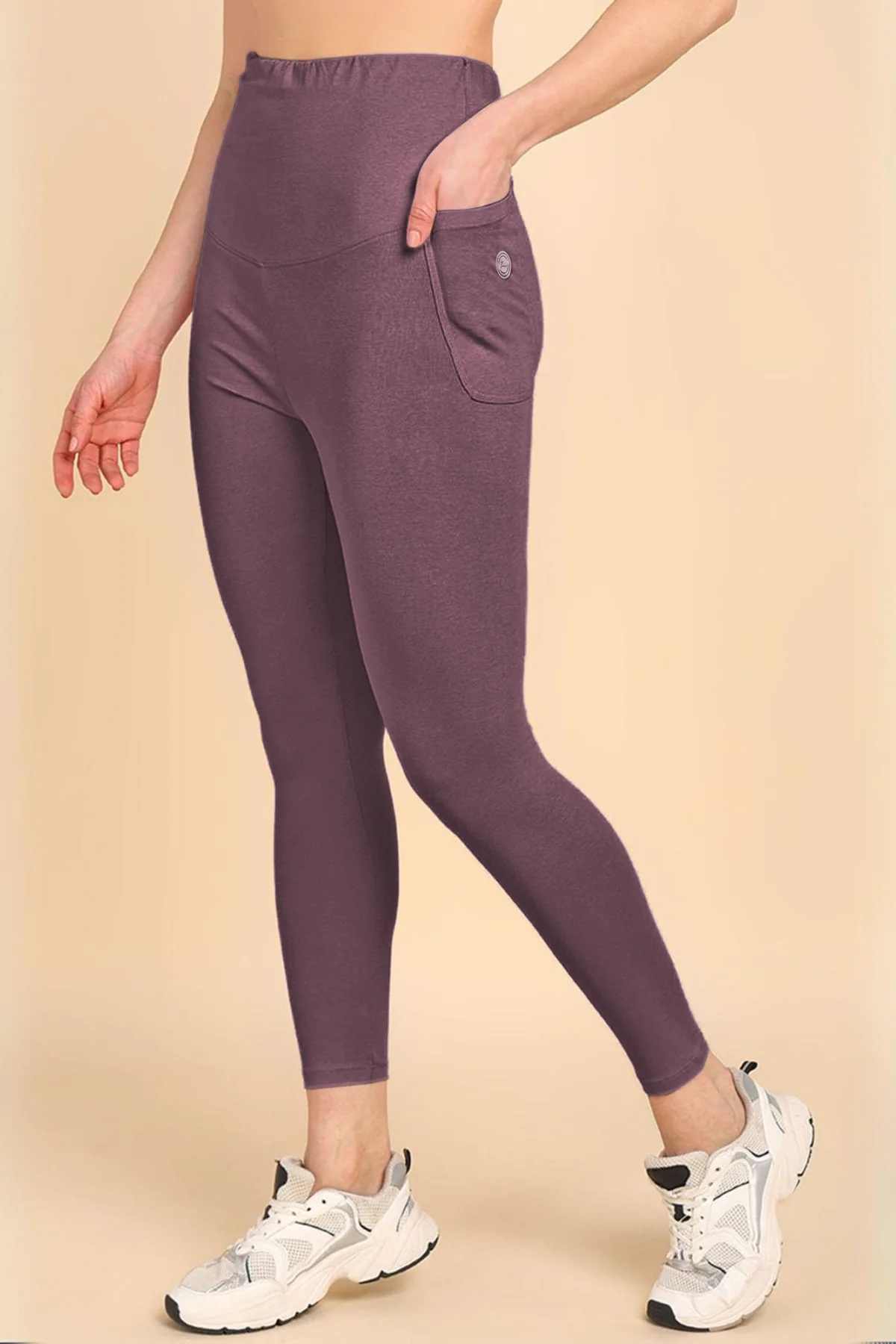 247 Zactive™ Deep Woodrose High Waist Leggings (Pregnancy & Postpartum) - Image 6