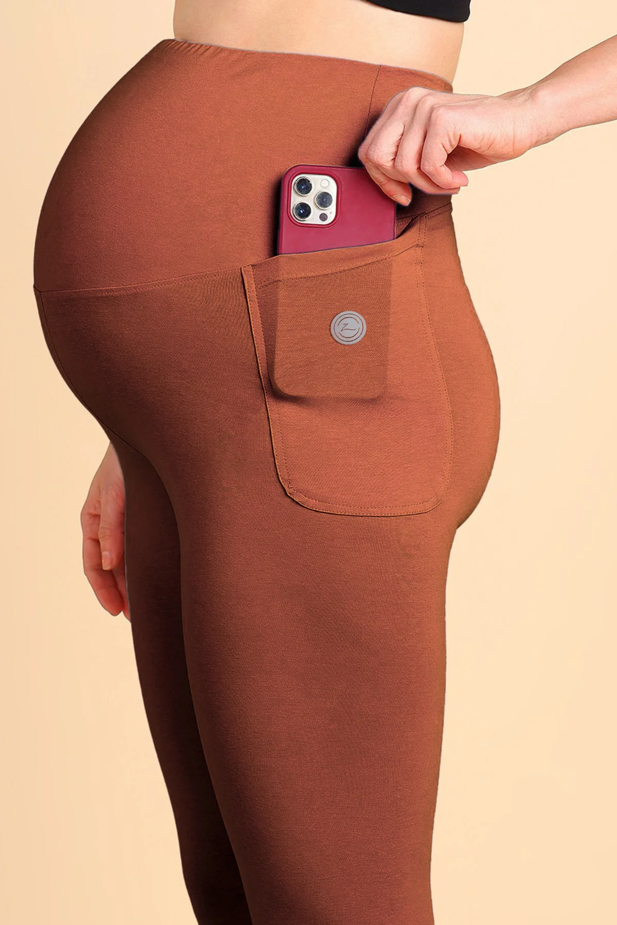 247 Zactive™ Rust High Waist Leggings (Pregnancy & Postpartum)