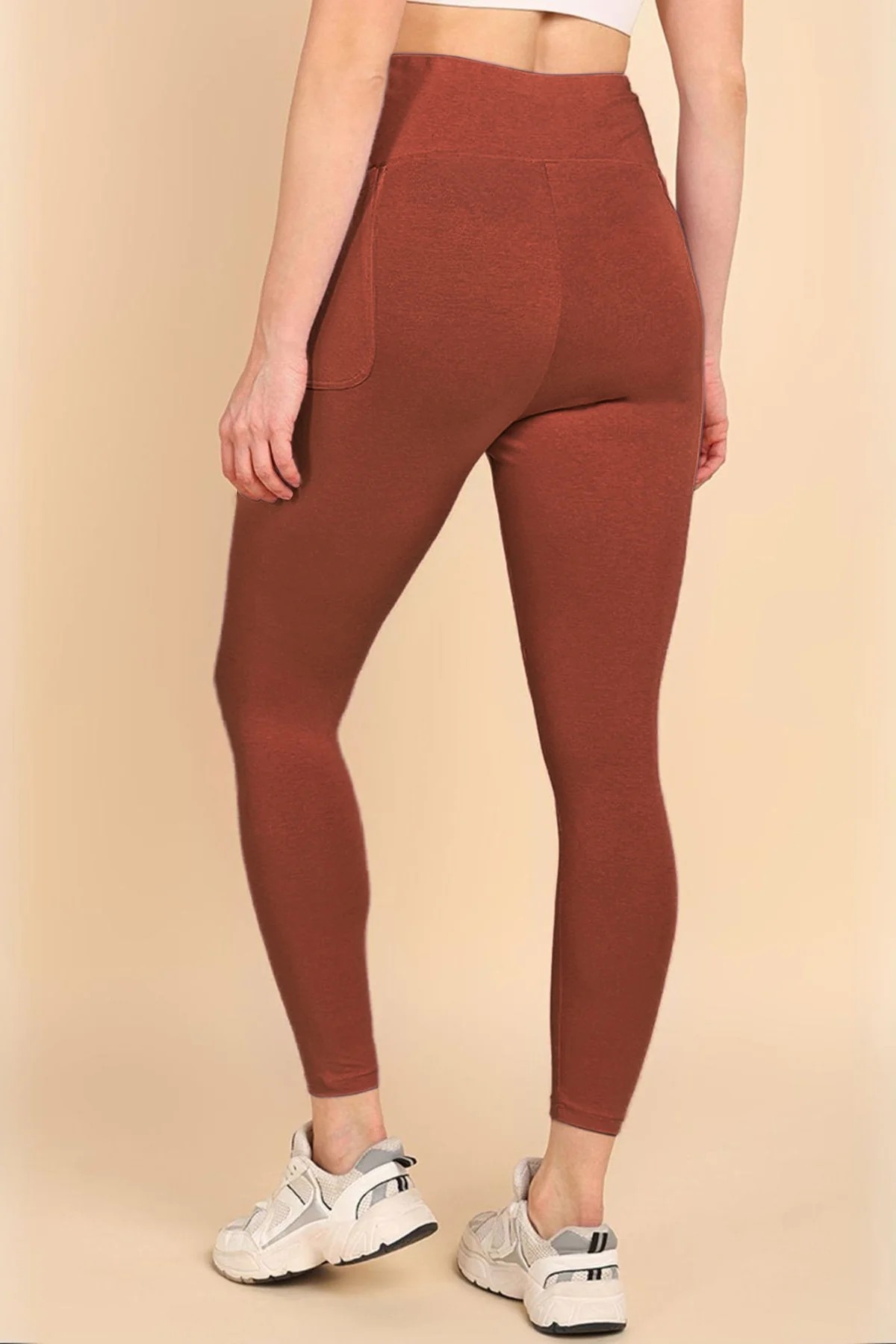247 Zactive™ Rust High Waist Leggings (Pregnancy & Postpartum) - Image 4