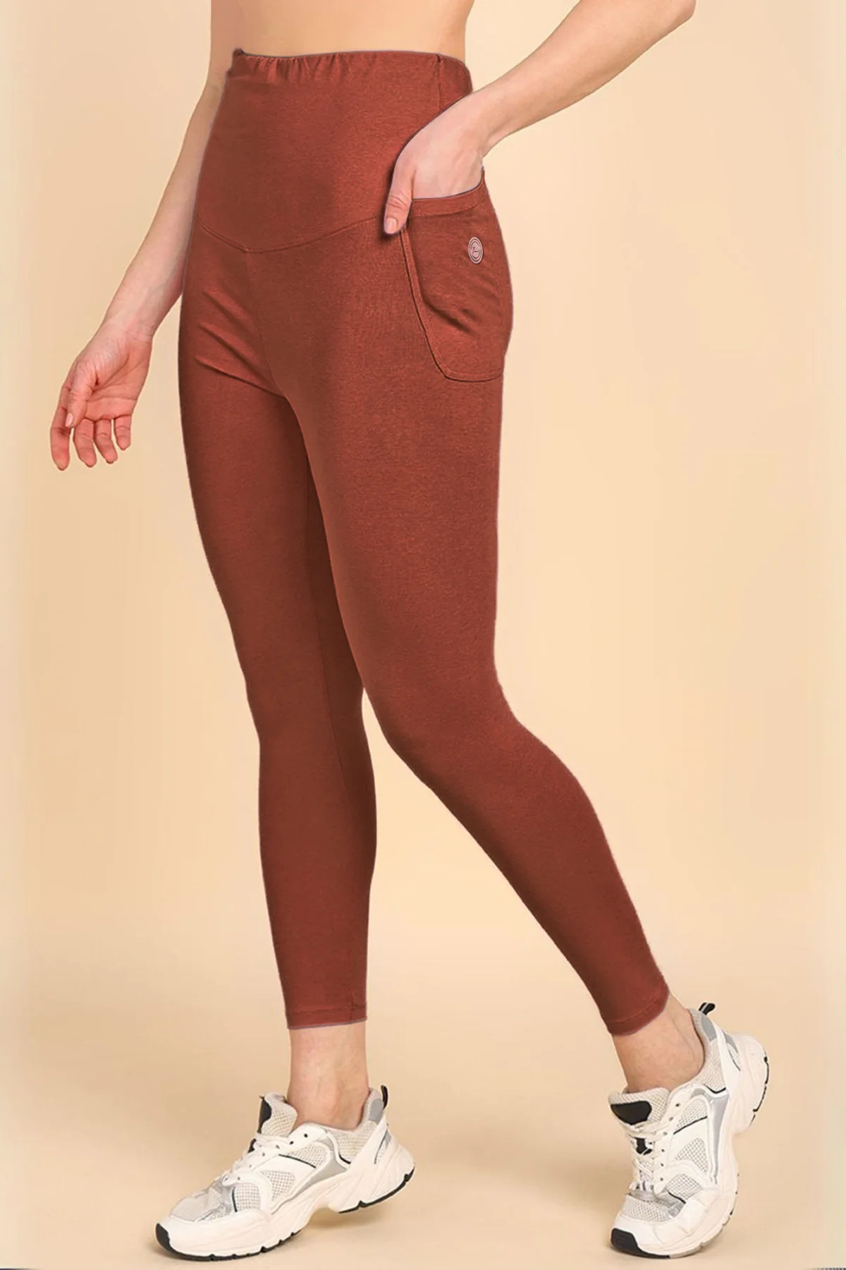 247 Zactive™ Rust High Waist Leggings (Pregnancy & Postpartum) - Image 5