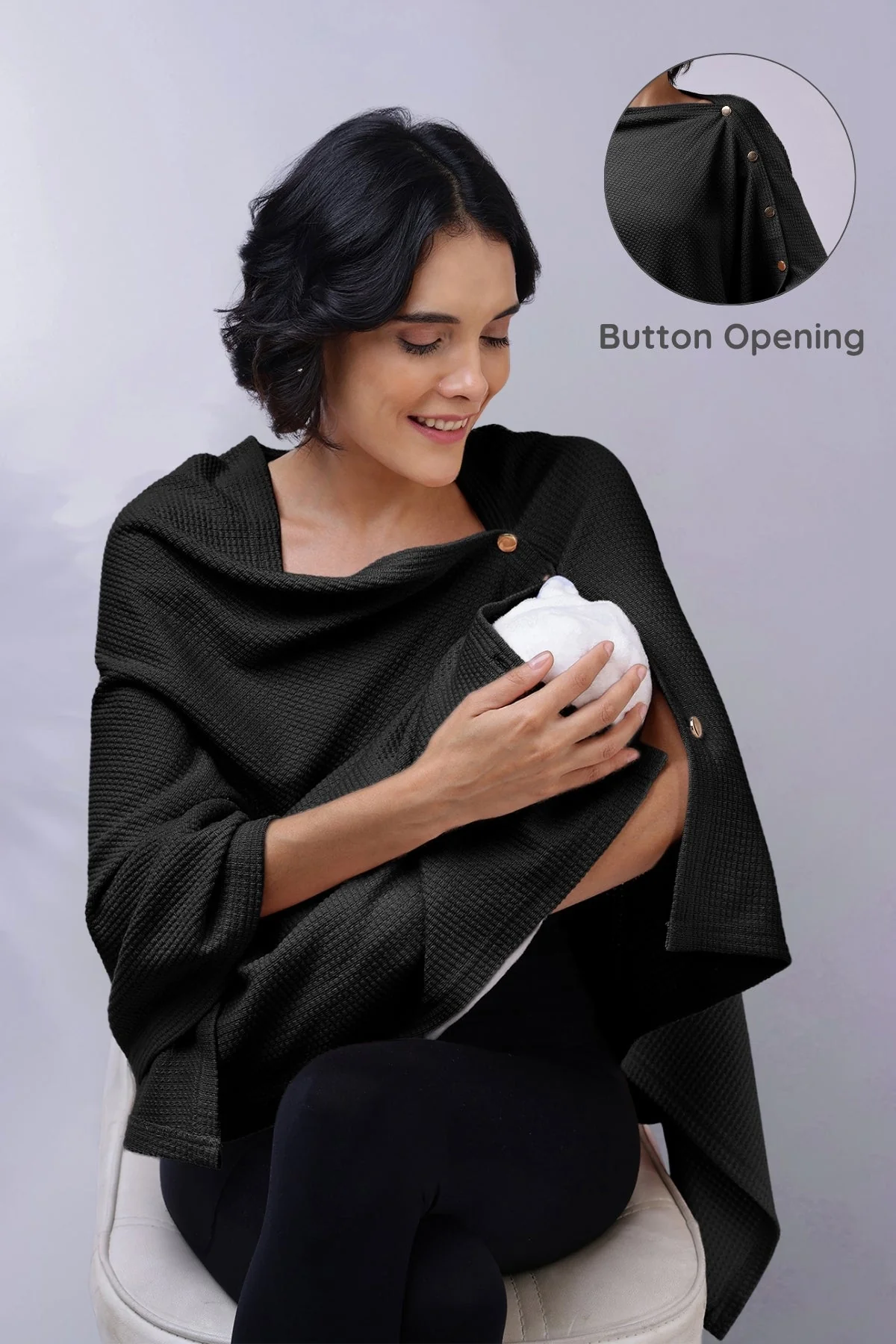Amara Nursing Cover - Black - Image 13