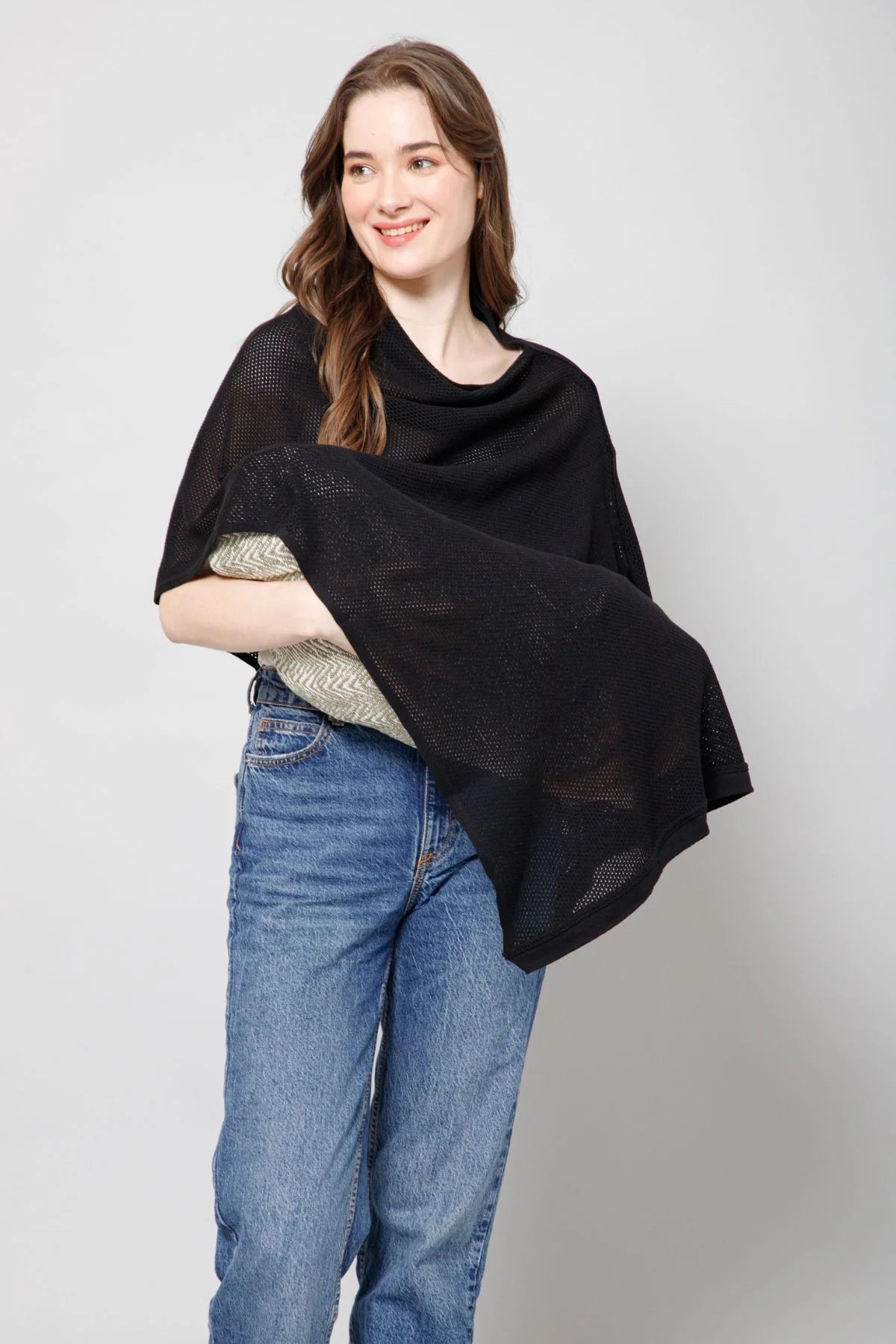 Ebony Elegance Honeycomb Feeding & Nursing Cover - Image 2
