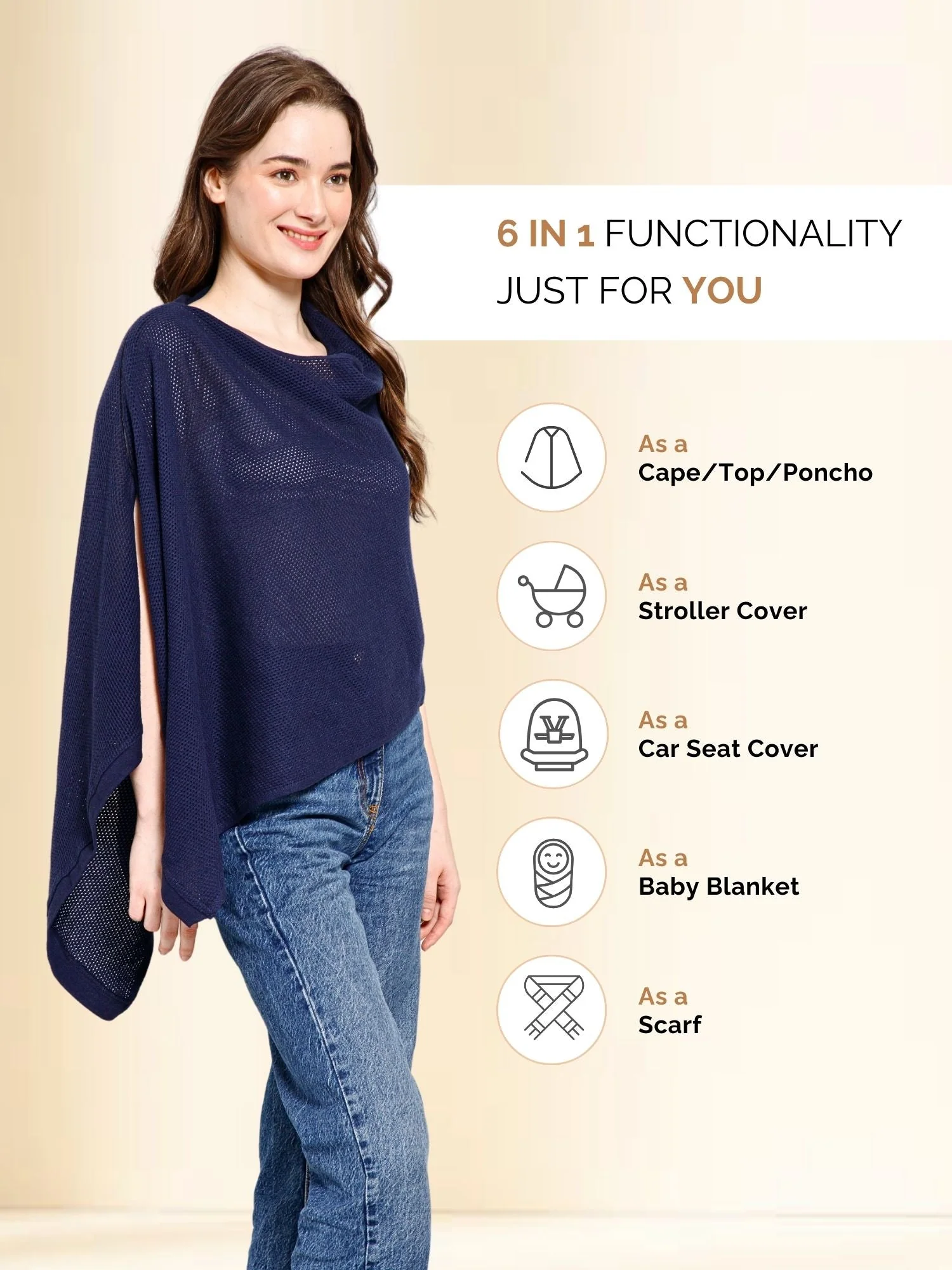 Nautical Twilight Honeycomb Feeding & Nursing Cover - Image 6