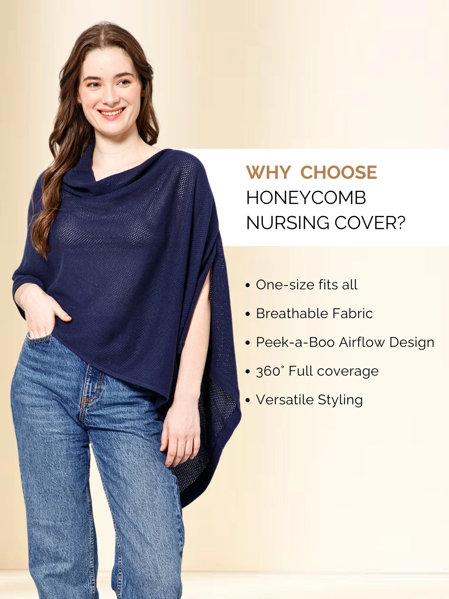 Nautical Twilight Honeycomb Feeding & Nursing Cover - Image 7