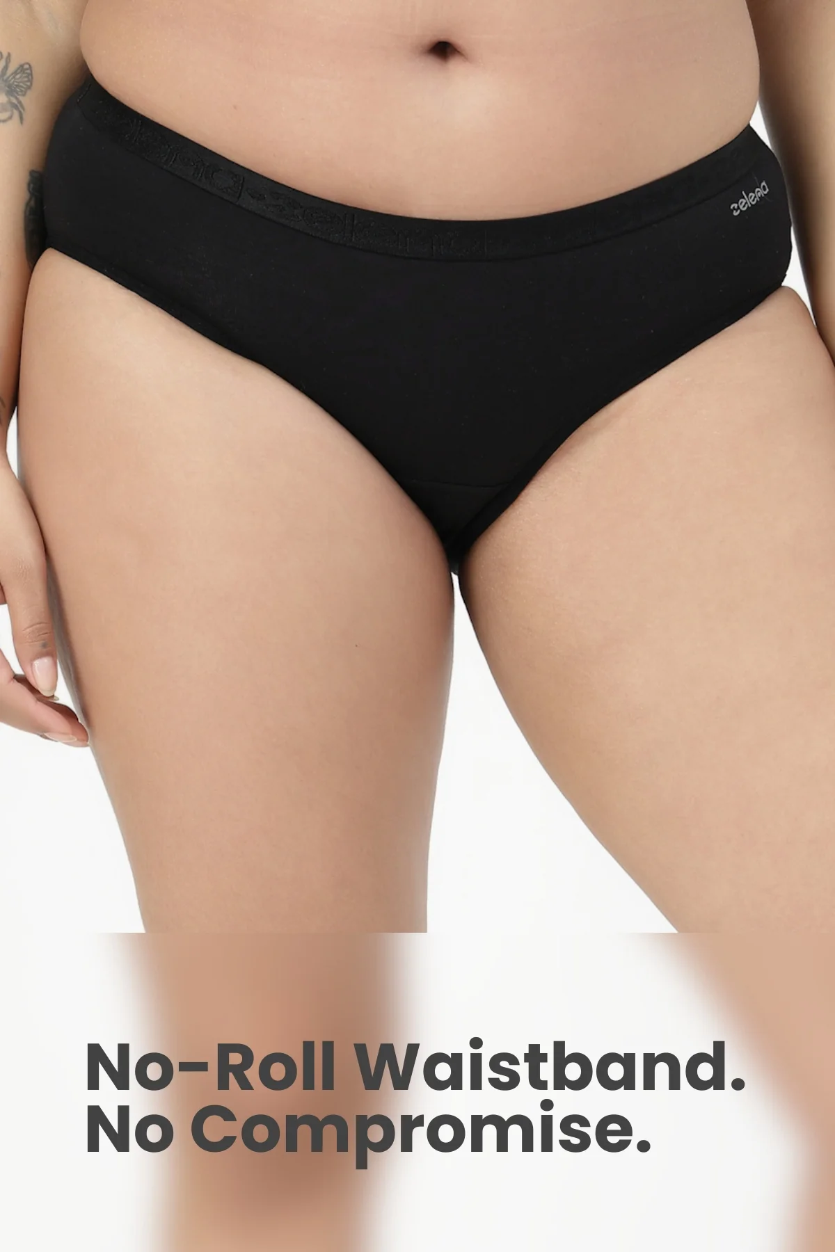 Cotton Mid-Rise Hipster - Black - Image 5