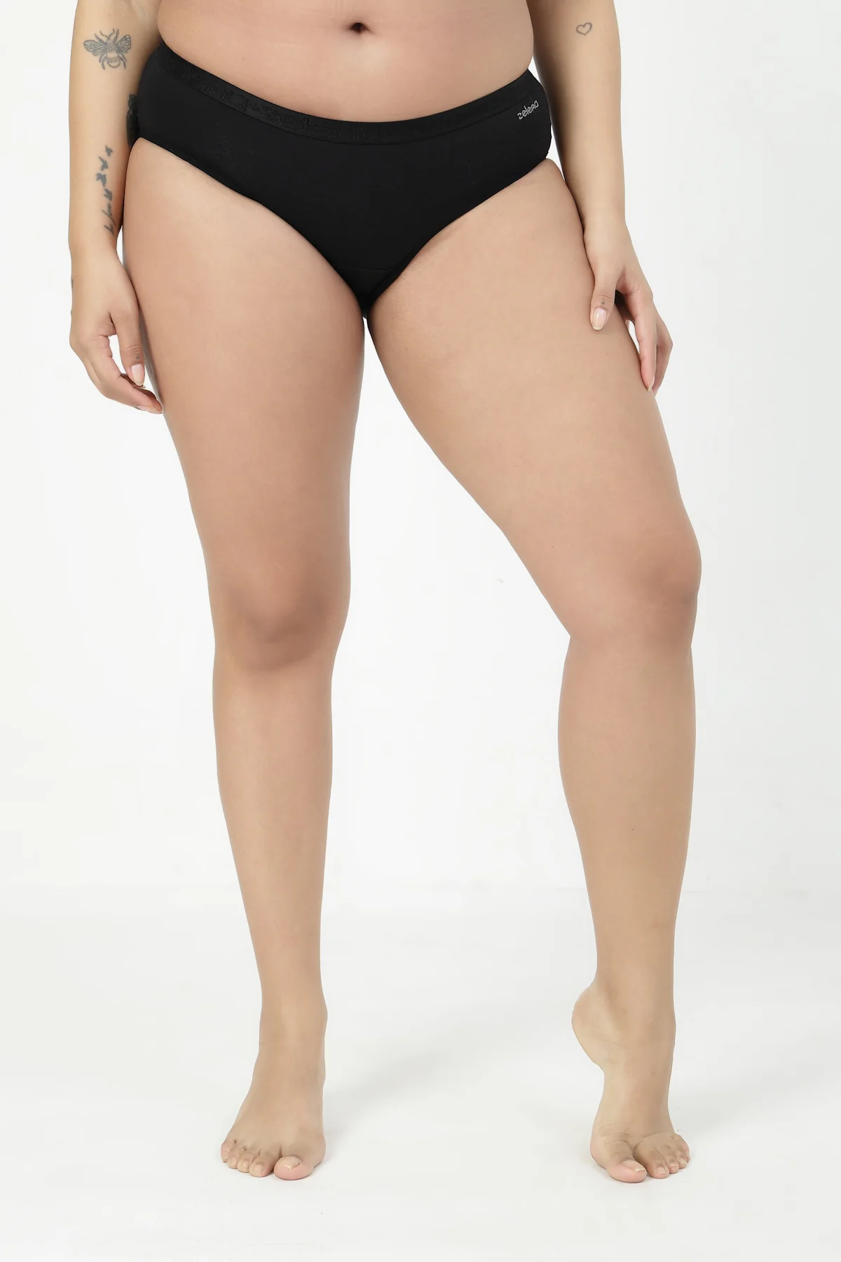 Cotton Mid-Rise Hipster - Black - Image 7
