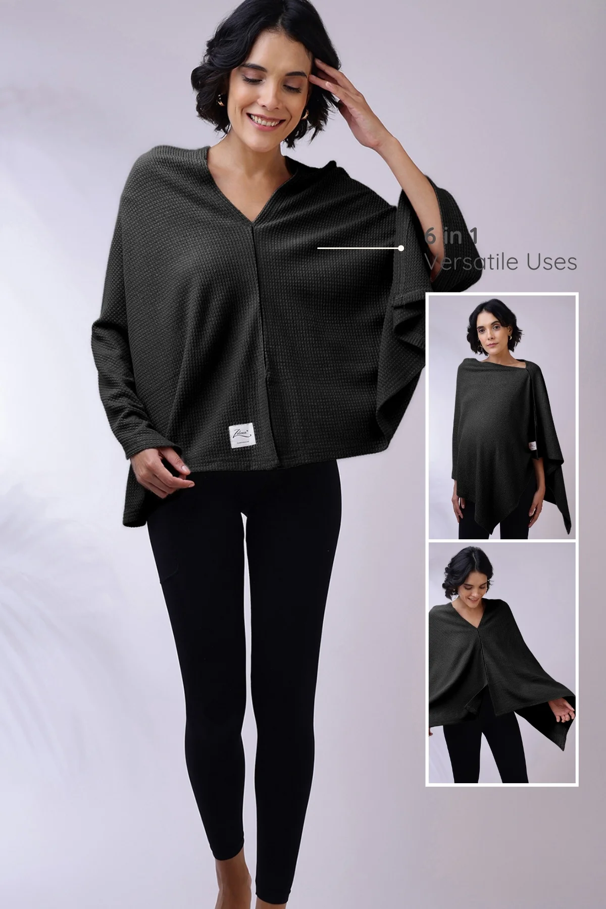 Elena Nursing Cover - Black - Image 5