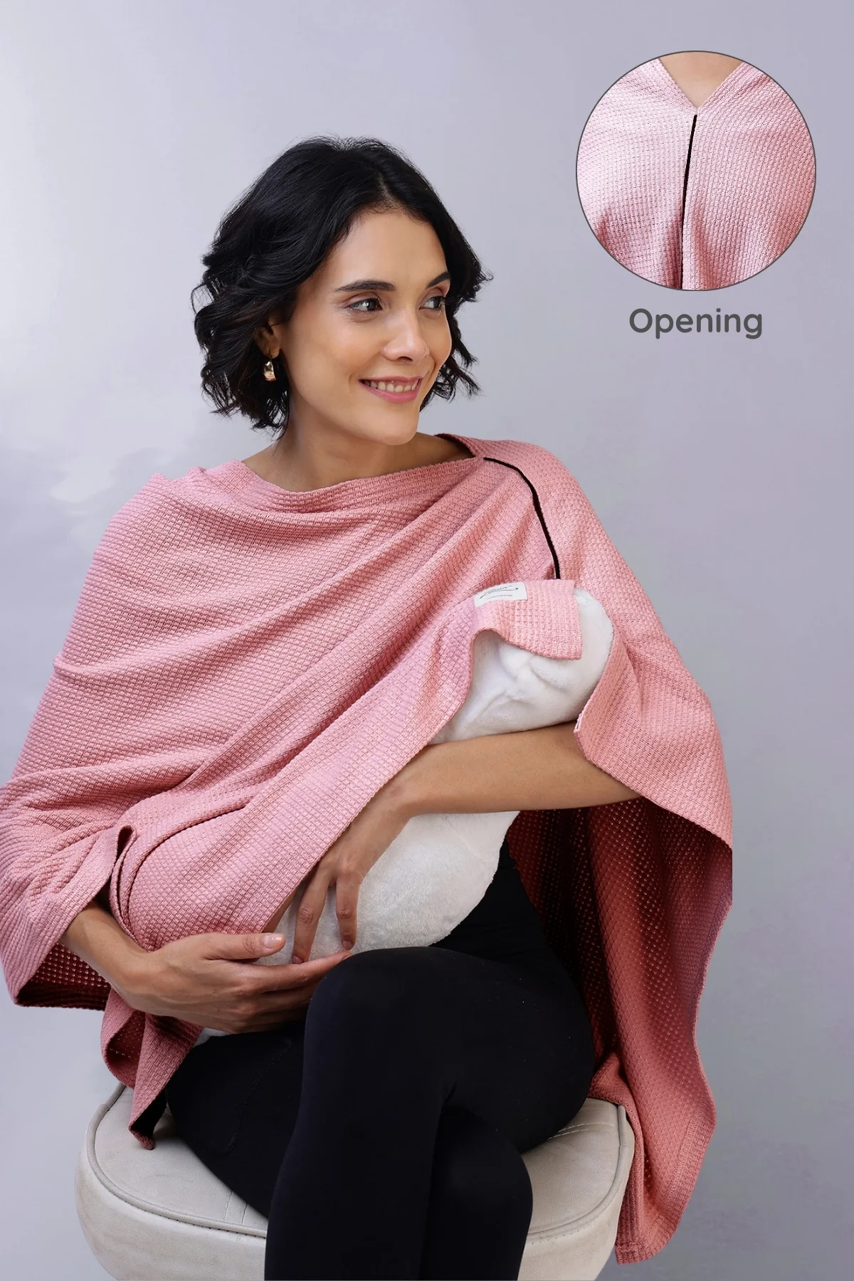 Elena Nursing Cover - Light Pink - Image 4