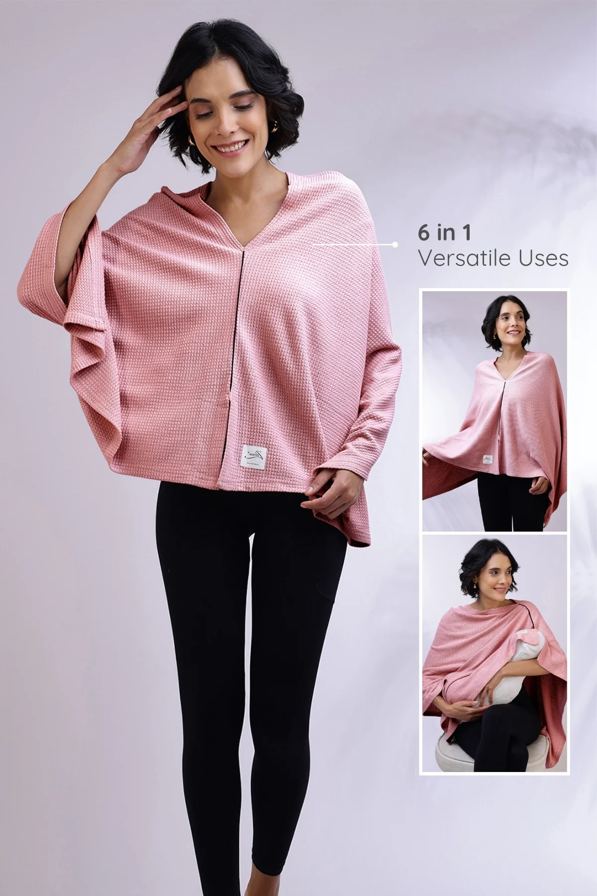 Elena Nursing Cover - Light Pink - Image 7